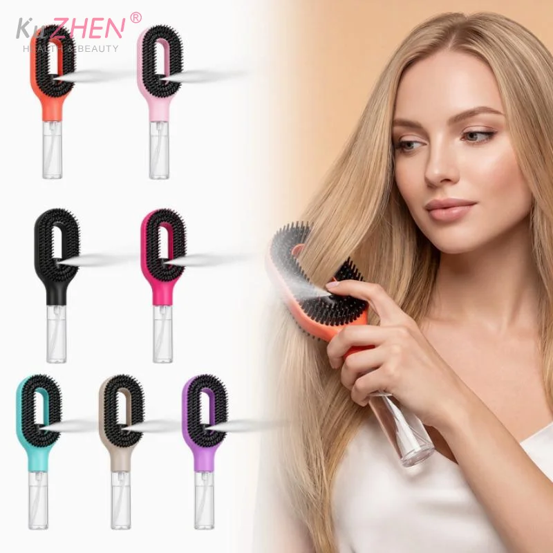 1PCS 2 In 1 Spray Massage Comb Essential Oil Water Spray Anti Static Scalp Massager For Hair Detangling Daily Hair Care Salon