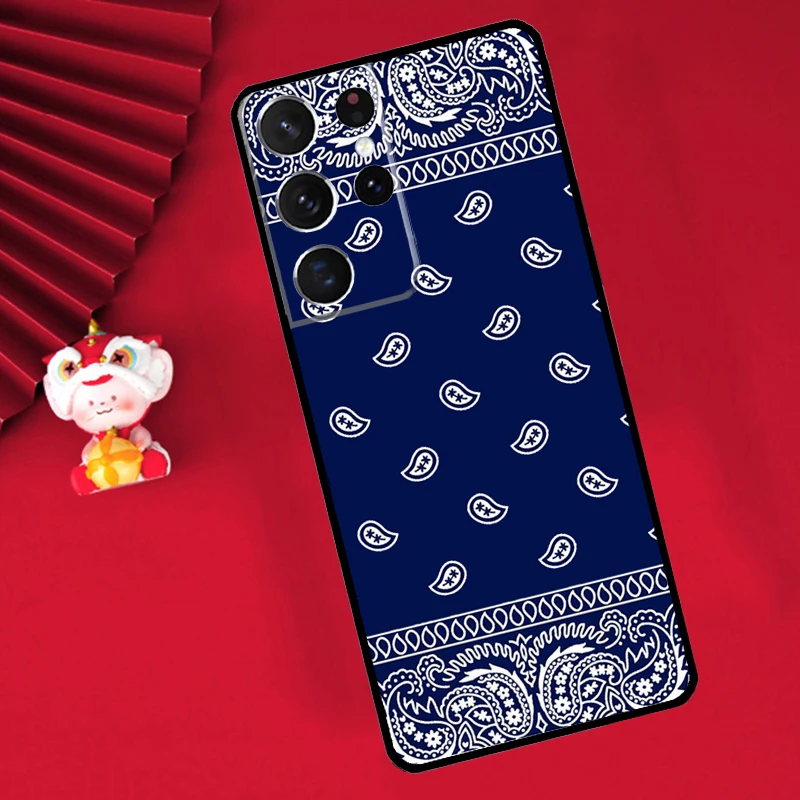 Custodia modello Bandana Paisley per Samsung Galaxy S24 S23 S22 S21 Ultra S20 FE Note 20 10 Plus S8 S9 S10 Cover posteriore