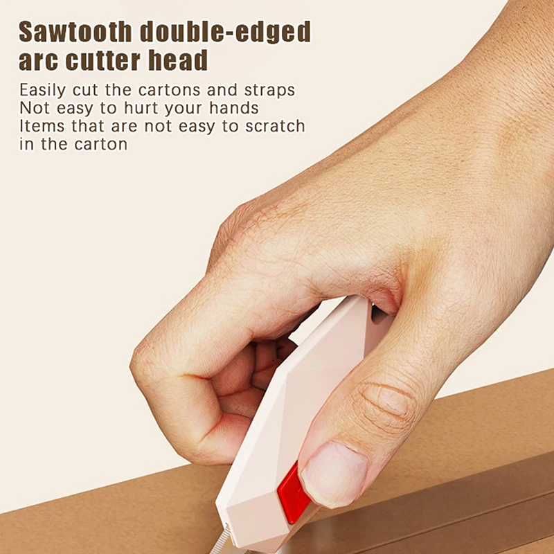 1Pcs New Diamond Design Unbox Knife Magnetic Stainless Steel Blade Round Head Cutter Safety Carton Box Cutter ﻿