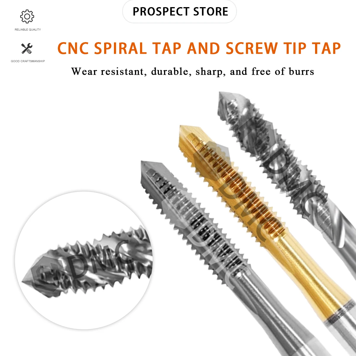 

Машинный метчик со спиральным наконечником, прямая канавка, спиральный наконечник, шелковая атака, спиральный заостренный метчик, токарный станок с числовым управлением, инструмент M3x0,5 M6x1,0