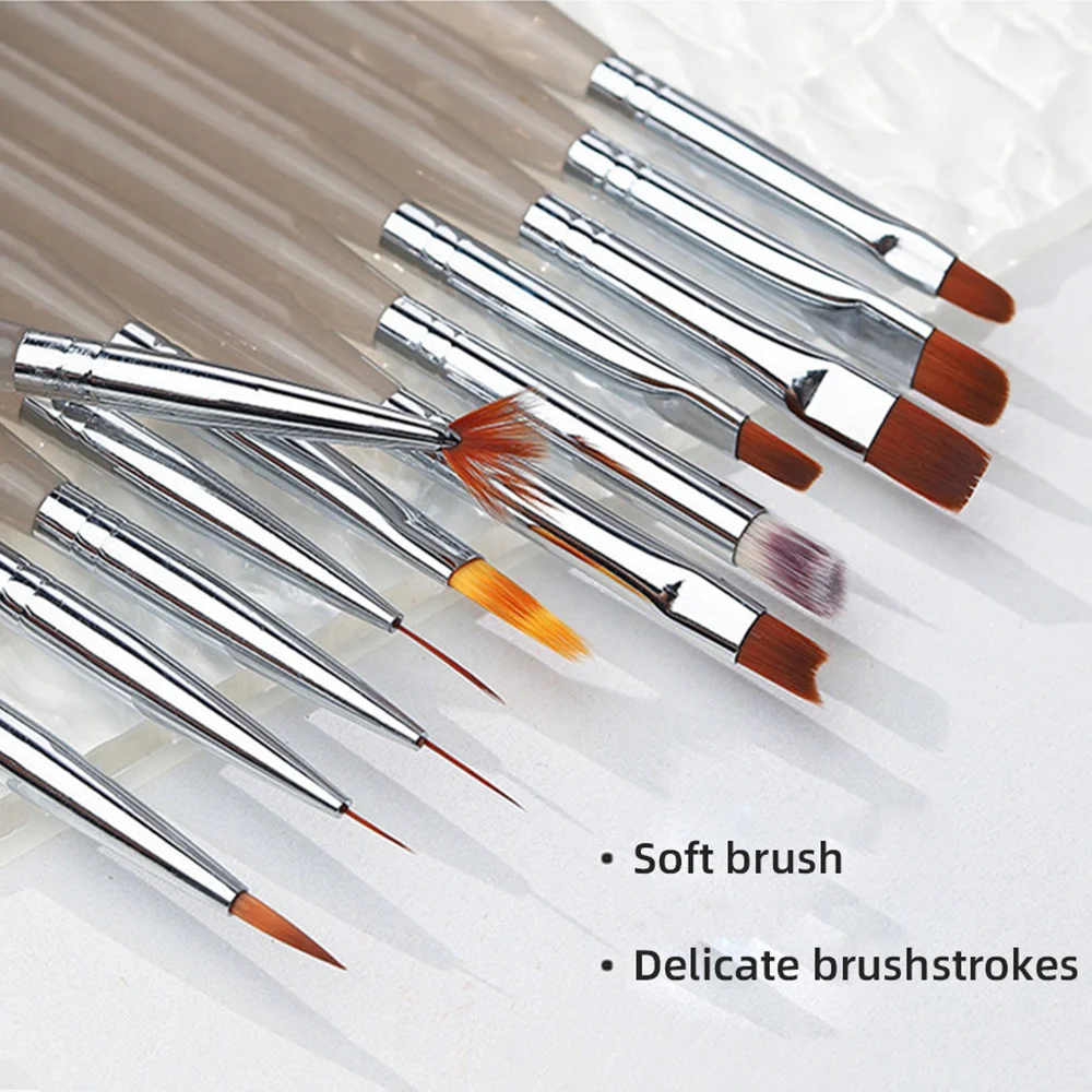 Nail Brush Smooth Multifunction Gradient Pen Nail Art Lace Pen No Fading Line Drawing Pen Beauty Nail Painting Pen Soft