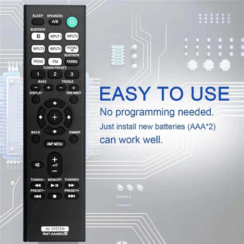 RMT-AA400U Remote Control Replace for Sony Stereo Receiver STR-DH190 STRDH190 Remote Control-Grocery