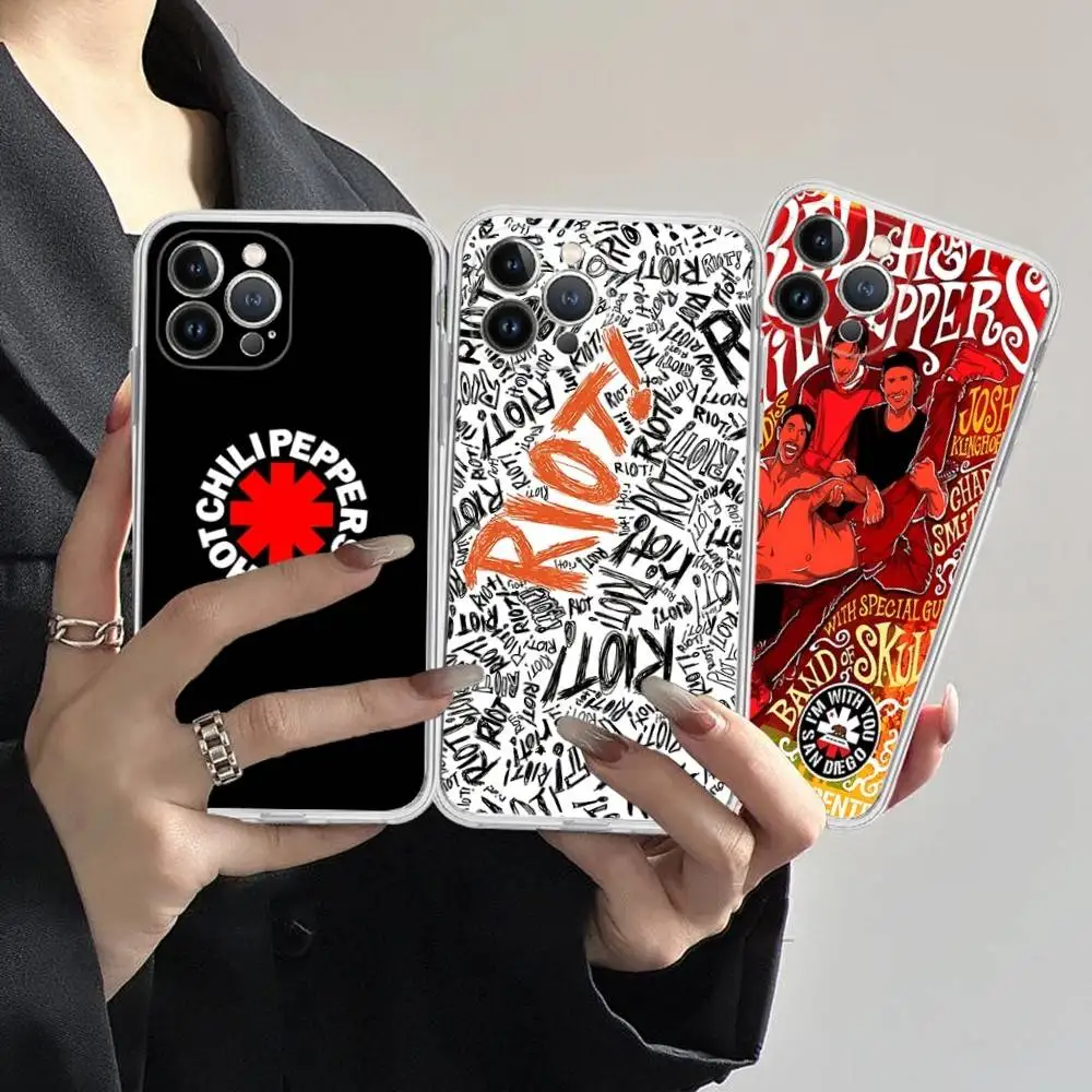 Фото Прозрачный противоударный чехол для телефона Red Hot Chili P-Peppers Band для iPhone 17 Air 16 Pro Max 15 14 13 12 11 Plus - фото товара