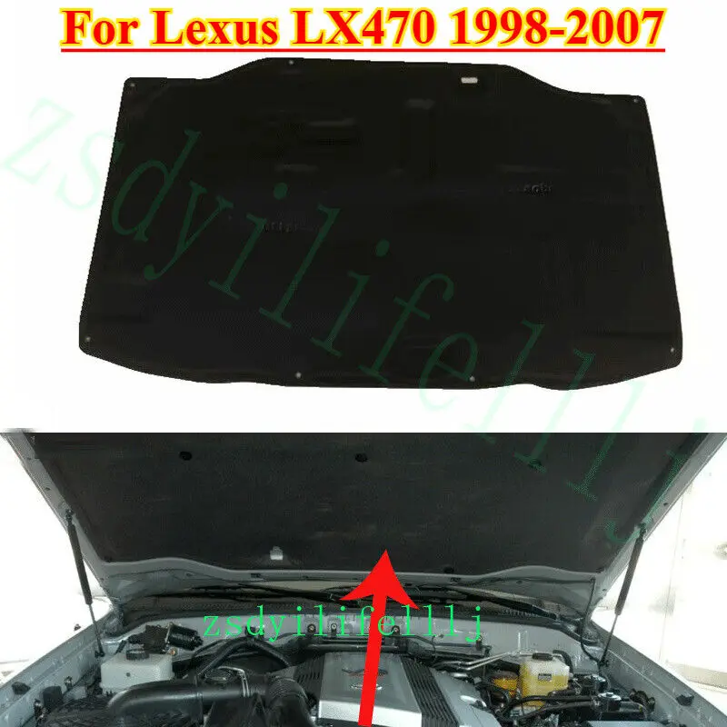 

1x For Lexus LX470 1998-2007 Front Hood-Insulation Pad Liner Heat Shield Cover