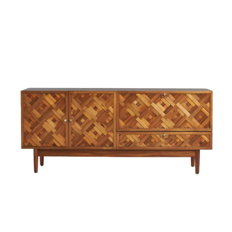 Solid Wood Dining Cabinet, Retro Rural, Luxo Acessível