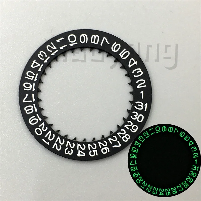 NH35 Luminous Watch Date Wheel Black White Green Blue Calendar Disc For NH34 NH35 Movements 3.0/3.8 Crown Modified Repair Tools