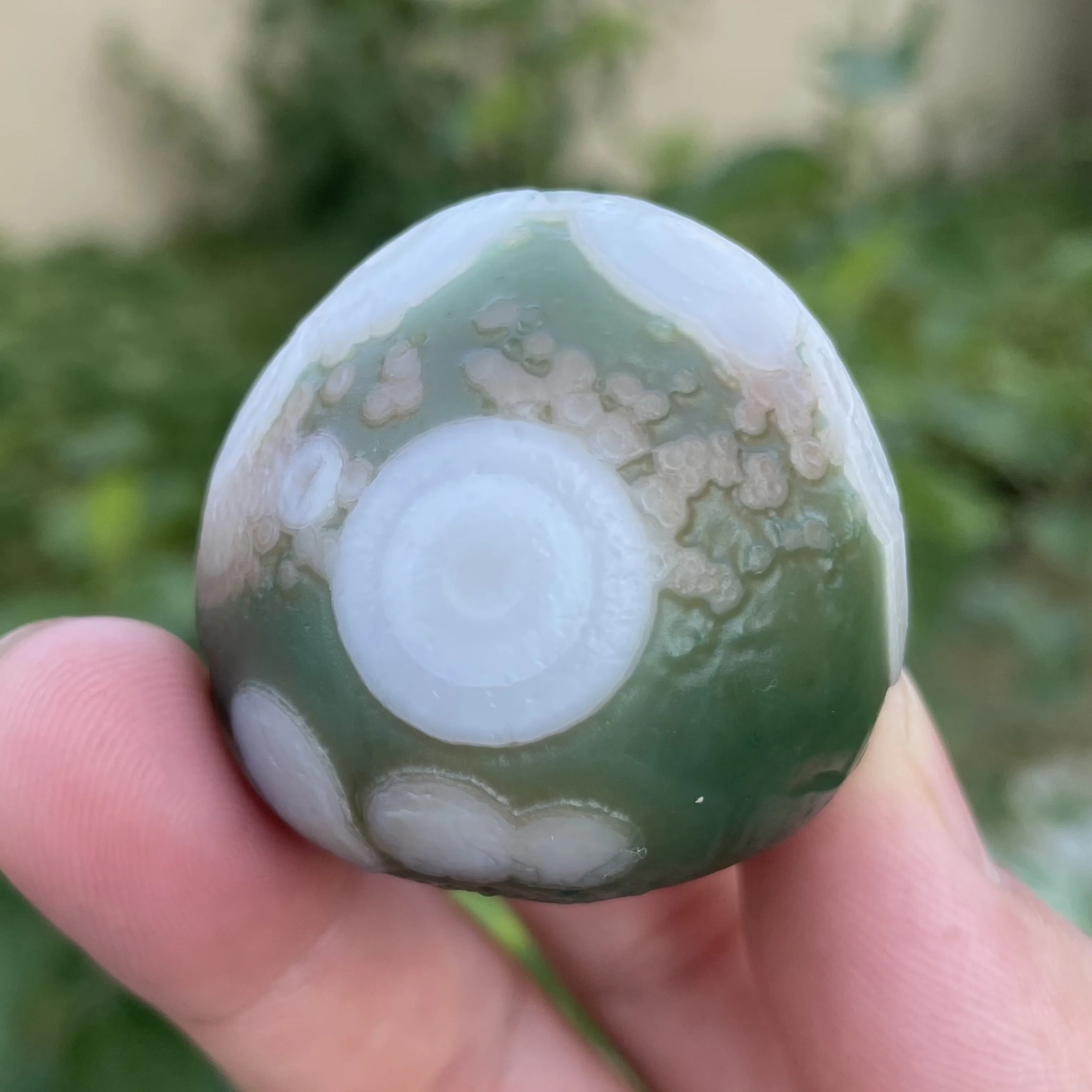 

92g Natural Green Sardonyx Agate Alxa Gobi Eye Mineral Specimen Energy Crystal Chakra Reiki Healing Stone Garden Decor SD1
