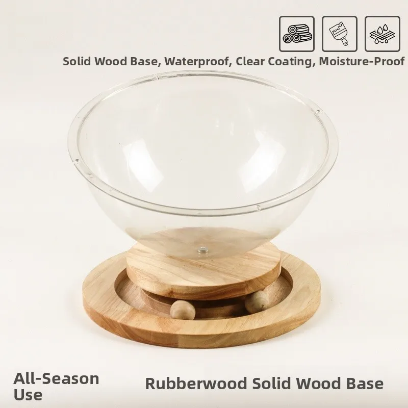 

Кошачья лежанка Spacecrt всесезонная, полузакрытая, с высокой прозрачностью, из акрила, с вращающейся платформой, интегрированный дизайн, для игрушек и принадлежностей