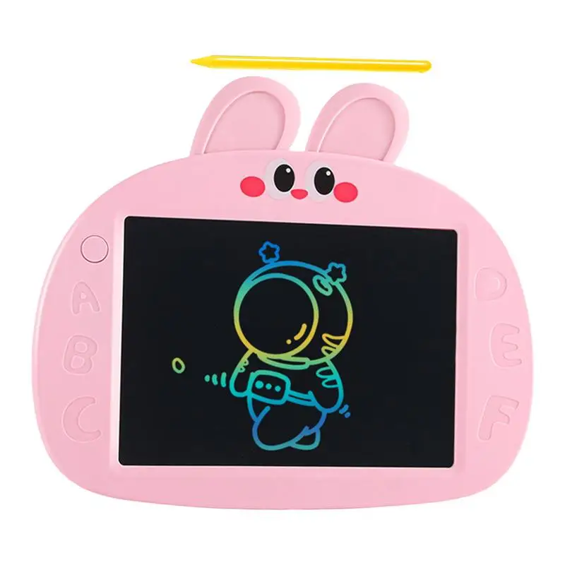 Kids Doodle Board Cute Rabbit Shape Electronic Writing Pad Road Trip Accessories LCD Doodle Board Tablet Toy For Learning And