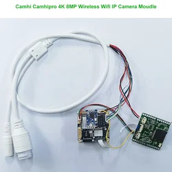 Camhi-Caméra de surveillance IP WiFi HD 8MP/20fps (IMX415), dispositif de sécurité sans fil, avec protocole ONVIF/PTZ, n'aime, carte mère IPC, 4K, P2P, 256 Go de mémoire SD