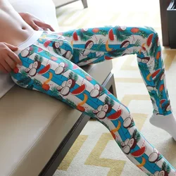 Men's Warm Thermal Underwaer Bottoms Thick Velvet Winter/autumn Tight Velvet Long Pants Cotton Wool Leggings Youth Printed Basic