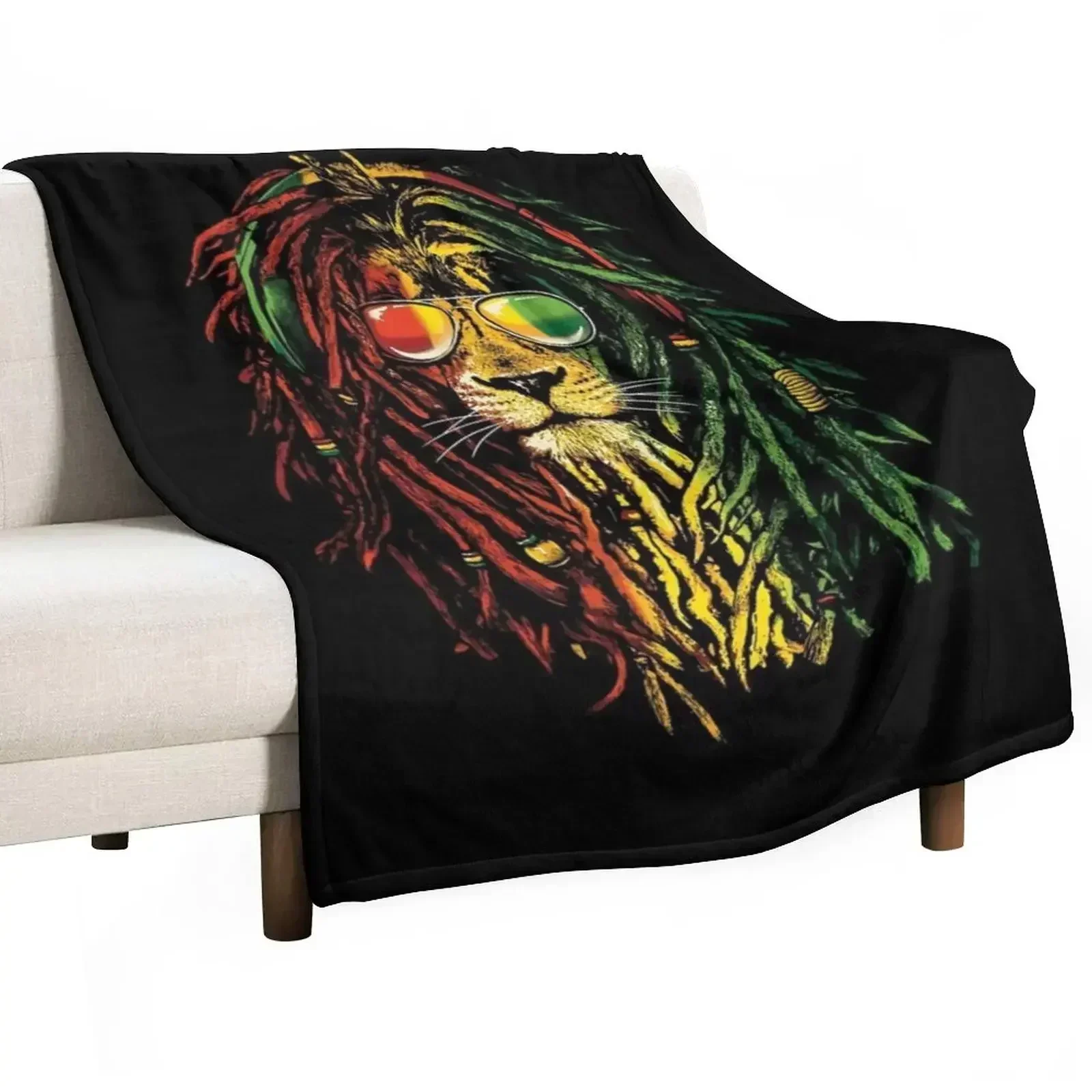 Bob Marley Lion Throw Blanket Weighted Warm Blankets