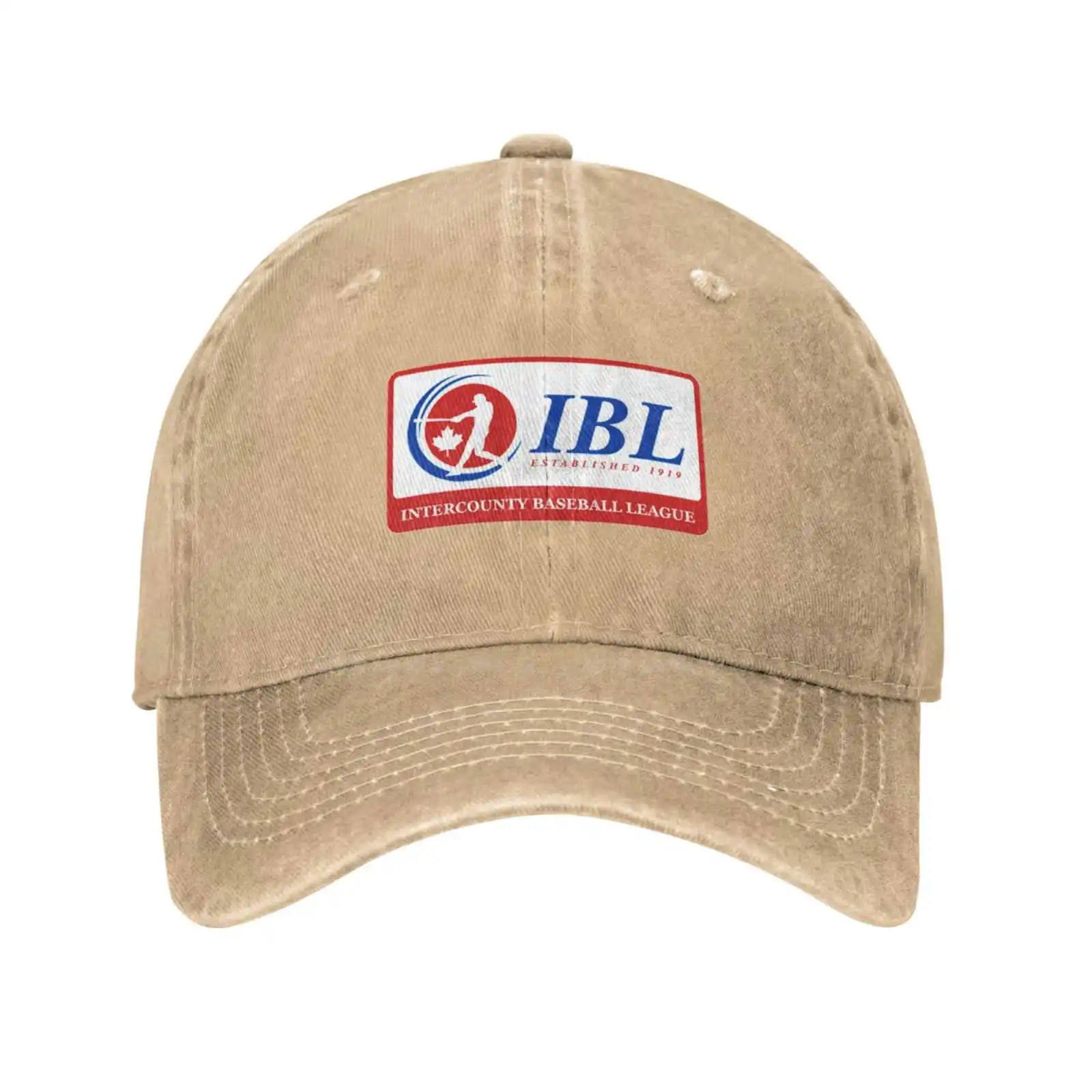 Casquette en denim avec logo de la ligue de baseball Intercounty, chapeau de qualité