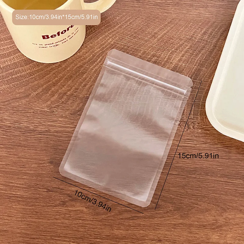 10PCS Clear Zip Lock Plastic Card Package Bags with Zipper Self Seal Transparent Ziplock Kpop Card Packaging Bag