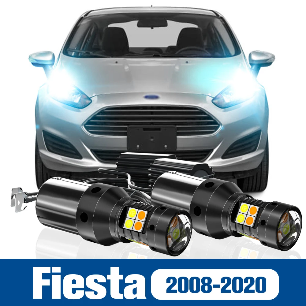 

2x LED Dual Mode Turn Signal+Daytime Running Light DRL Accessories Canbus For Ford Fiesta 6 7 2008-2020 2014 2015 2016 2017 2018