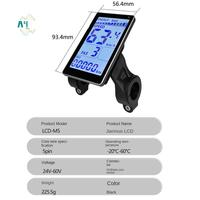A40Z-1 PCS Electric Bike LCD Meter Electric Scooter M5 LCD Panel Screen 5 Pin 24V 36V 48V 60V Universal Waterproof Connector