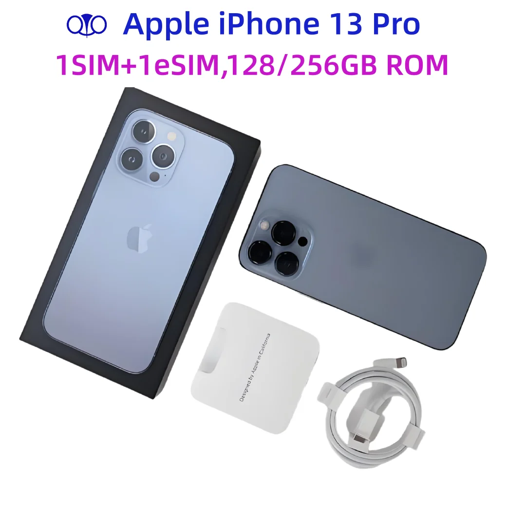 Original Unlocked Apple iPhone 13 Pro 6.1" Genuine 6GB RAM 128/256GB Mobile Phone A15 Bionic With Face ID NFC 5G Smartphone