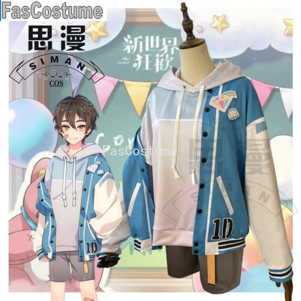 

FasCostume Carnival Eiden Childhood Game Suit Cosplay Costume Handsome Uniform Halloween Party Role Play Outfit Daily Clothing