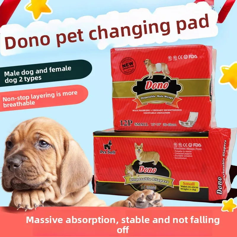 Pañales Desechables para Perros Dono Doggy, Almohadillas Absorbentes para Orina de Mascotas, Pantalones para Perros en Periodo de Celo, Suministros para Mascotas, Almohadillas de Entrenamiento para Perros, Ropa de Cama Absorbente para Mascotas