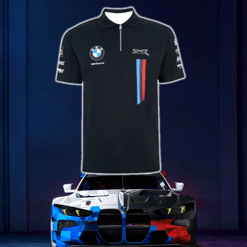 

BMW Мотоцикл Быстросохнущая футболка WSBK Team POLO Футболка Мужская Женская Локомотив BMW Club с коротким рукавом Высококачественный гоночный топ