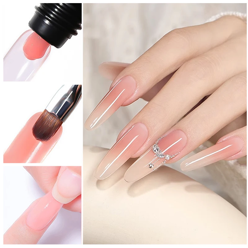 AWStorG 30g Gel d'extension d'ongle tremper UV LED acrylique cristal blanc clair vernis à ongles Gel nu vernis à ongles UV Gel