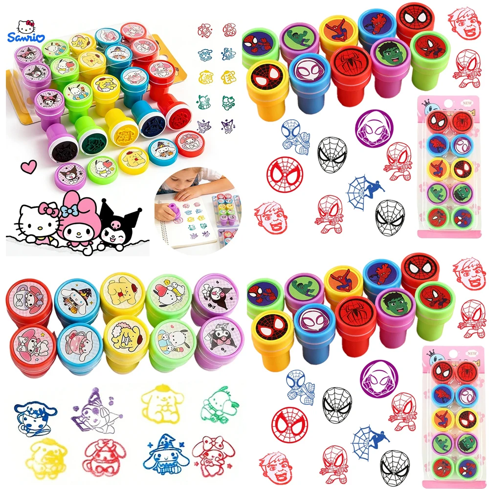 

Детские штампы Sanrio/Spiderman: Награды для класса, подарки на день рождения, сувениры для гостей, подарки для детей на день рождения