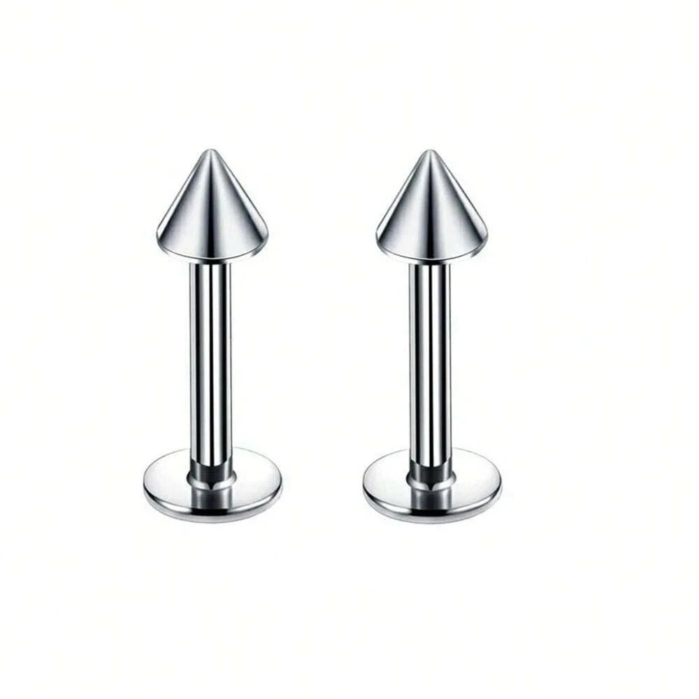 2PCS/Set Spike Lip Piercing Snake Bites Stainless Steel Helix Cartilage Earring Ear Piercing Body Jewelry Punk Style 16G 14G - view 4