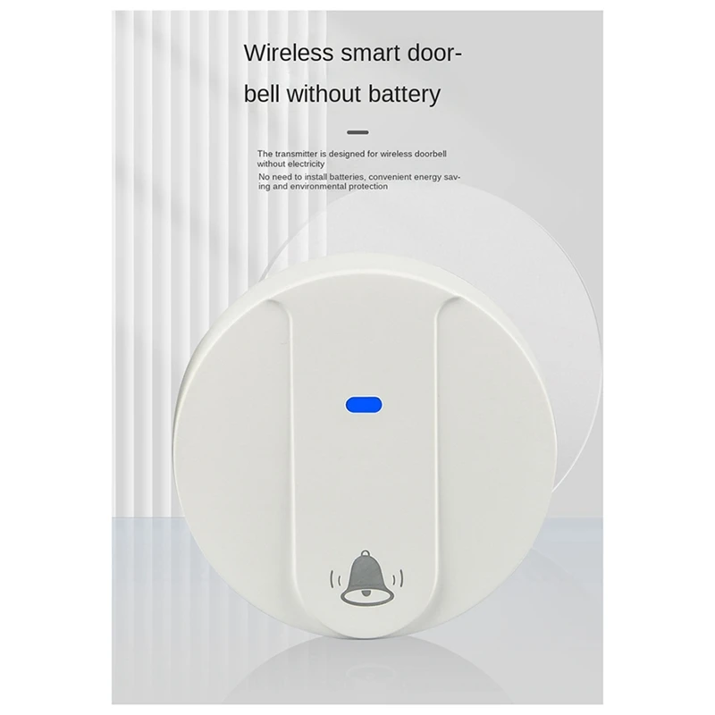 Daily Wireless Doorbell Waterproof Smart Doorbell IP68 Home Door Bell Intelligent 58 Songs 4-Level Volume Control