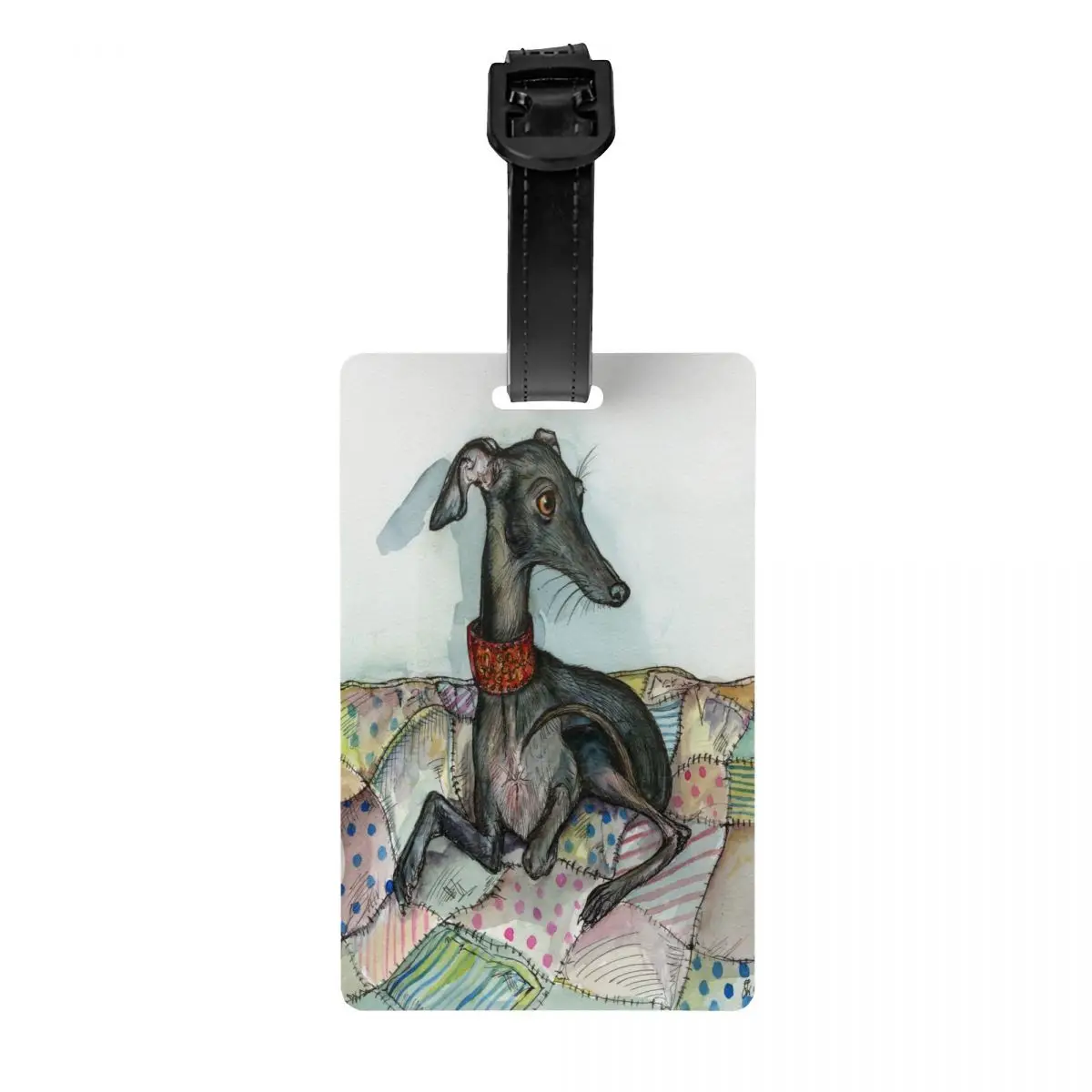 Aangepaste Windhond Whippet Hond Bagagelabel Privacy Bescherming Bagagelabels Reistas Labels Koffer