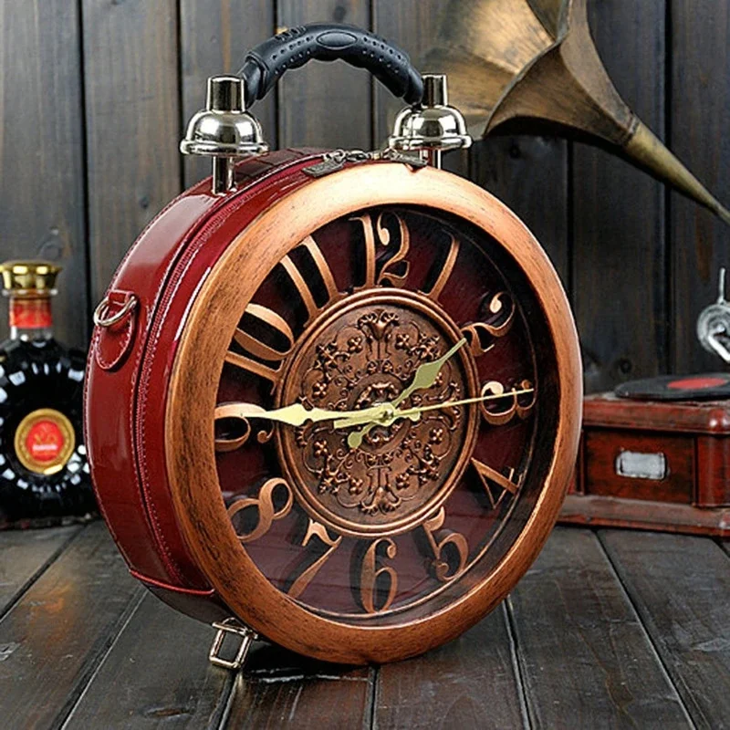 بو ثلاثية الأبعاد ساعة دلو حقيبة تصميم حقيبة يد Y2K حقيبة الهاتف المحمول Temu موضة شخصية ساعة قطري الصليب حقيبة كتف الإبداعية #3