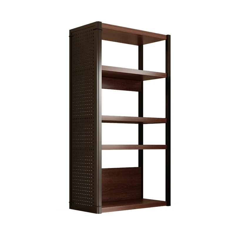 

Floor-to-ceiling multi-layer storage, side hole board shelves, household living room display racks, mobile lockers