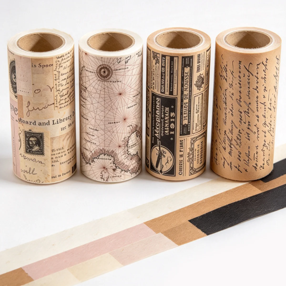 1/2/3 Rolls Random Style Boxed Old Fashioned Washi Tape Antique Trim Ornamental Tape For Handmade Notebook Memory Album ZSY