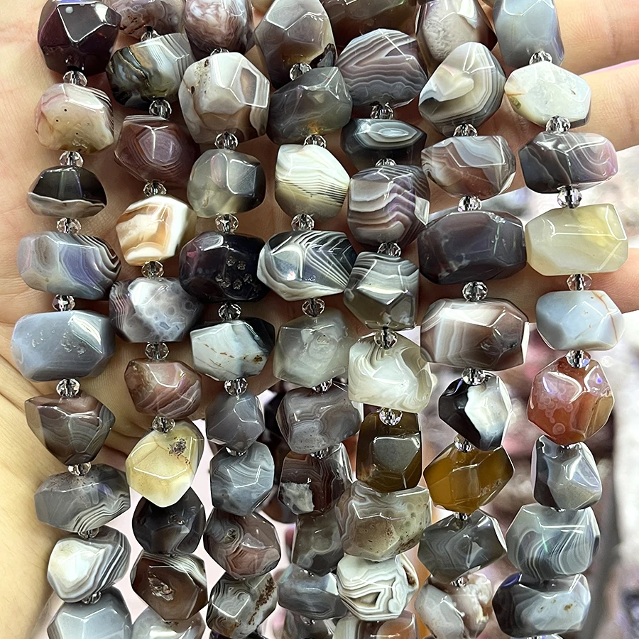 

High Quality Natural Persian Gulf Agate Handmade Irregular Irregular Faceted Loose For Jewelry Making DIY Necklace Bracelet 15''