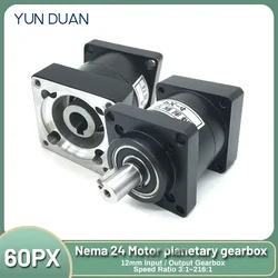 Planetary Reducer Servo Motor Step-down Gearbox 14/8/6.35mm Input Speed Reducer for Nema 23 57 Stepper 60mm Brushless Motor