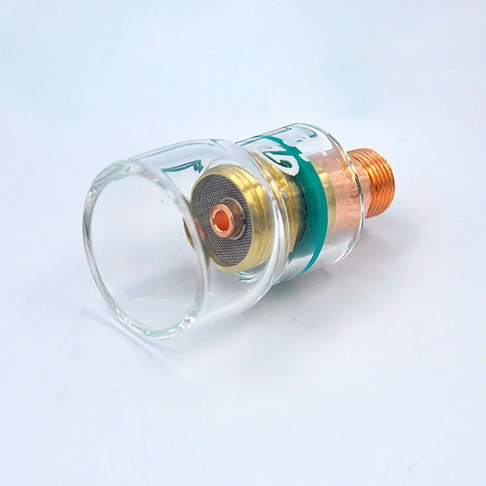 For Stubby Gas Lens TIG Welding Set 8Pcs Kit for WP 17/18/26 Torch Includes Temperature Resistant O rings Glass view 5