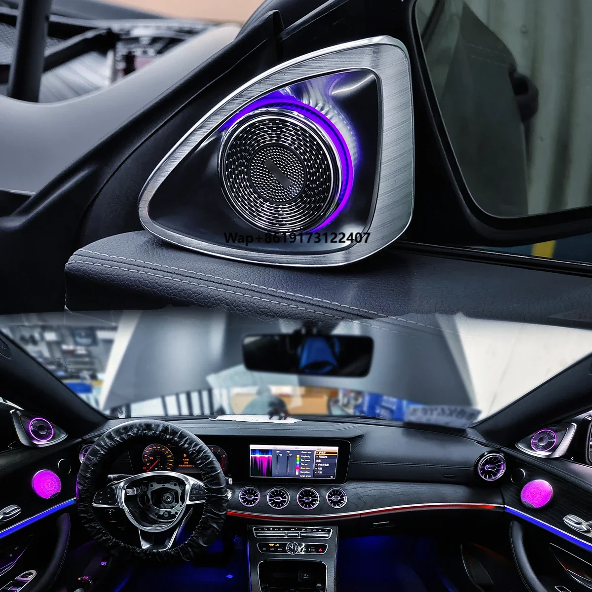 Factory Wholesale C238 Ambient Light Kit for 2016-2023  E-Coupe Air Vent 4D Rotating Tweeter Door Speaker Cover