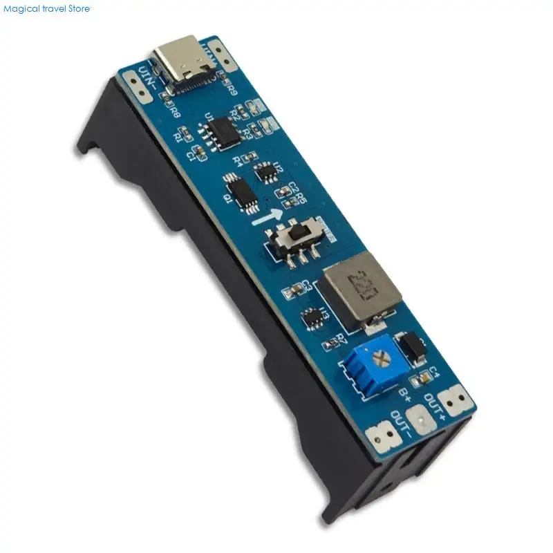 N2UB 9V 12V Type C 18650 Battery Step Up Module 3.7V to 9V 12V Charging Discharge Regulator Module for PC