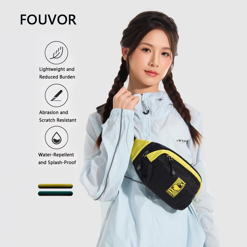 

Поясная сумка Fouvor с цветными блоками, универсальная женская нишевая минималистичная сумка подмышками, модная новинка 2025, стильная мужская сумка через плечо 3003-03