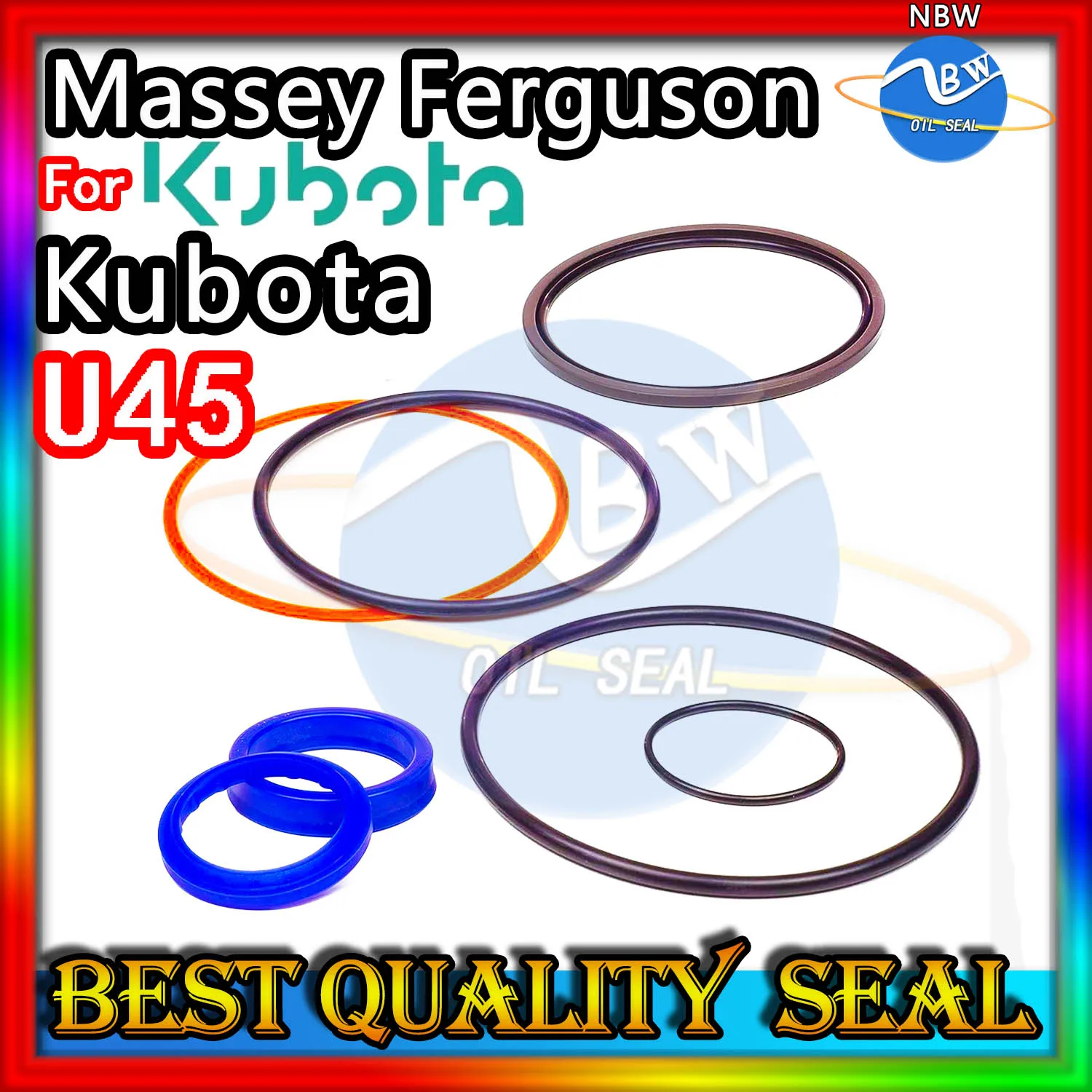 For Kubota U45 Repair Kit Excavator Oil Seal Hydraulic Pump Digger Clamshell Shovel Adjust Swing Gear Center Joint Gasket NBR