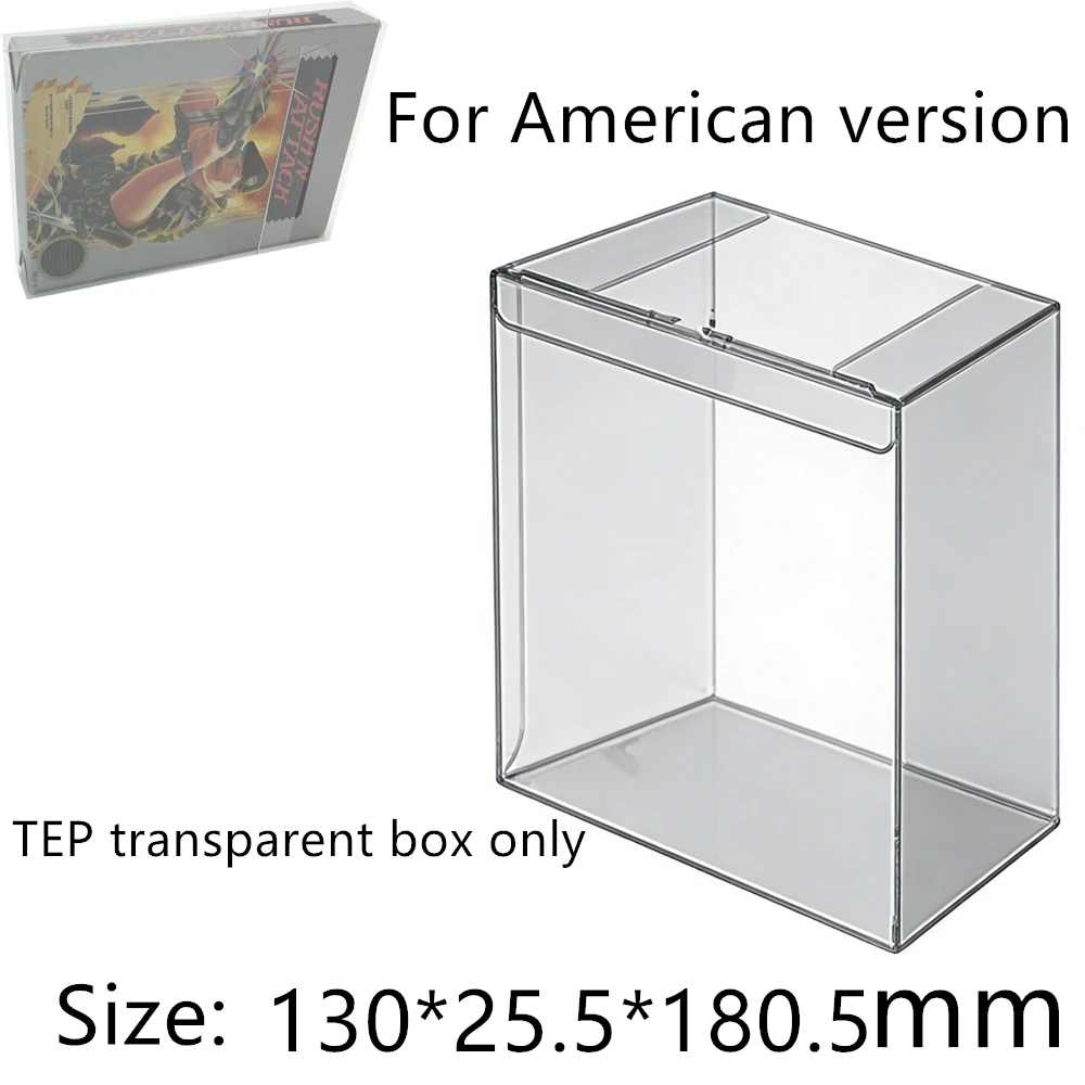 Transparent Box Protector For Nintendo Entertainment System/NES Collect Boxes PET Storage Game Shell Clear Display Case