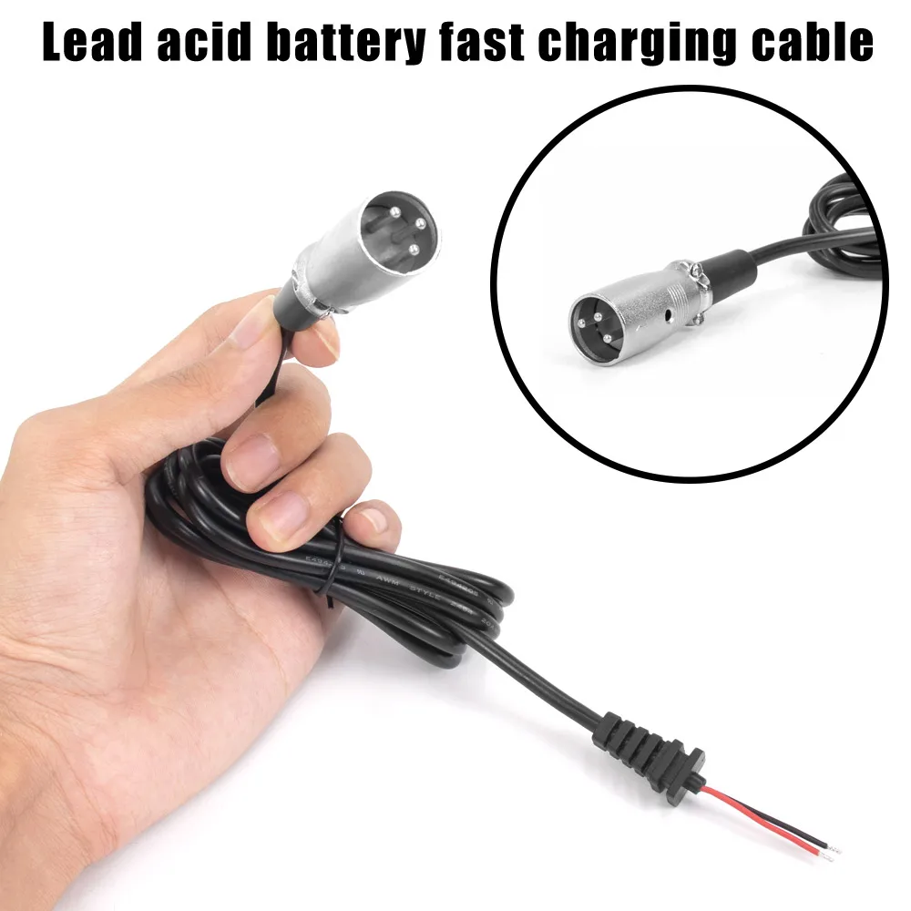 Electric Scooter Line Charger Power Adapter Output Line Battery Charge Cable with 3-Pin XLR Sket Connector For E-bike Wheelchair