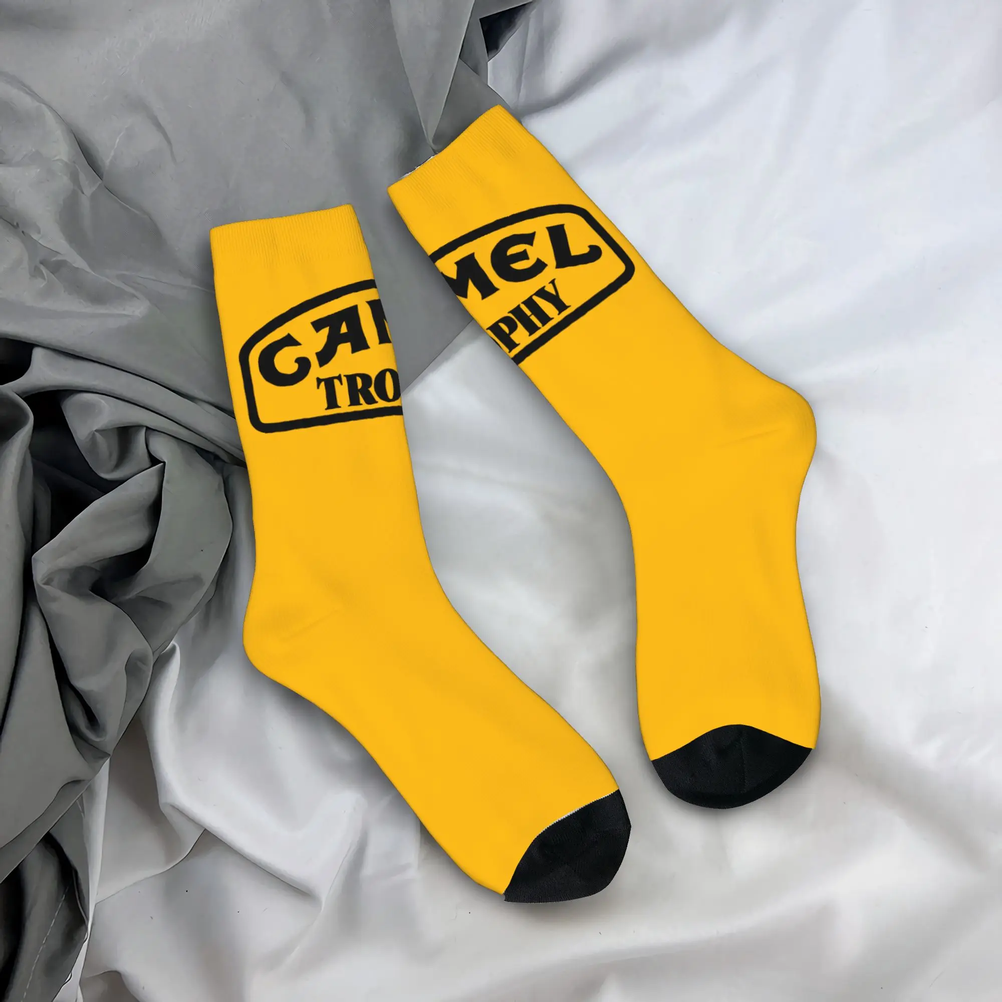 

Custom Kawaii Camel Trophy Logo Socks Men Women Warm 3D Printed Basketball Sports Socks