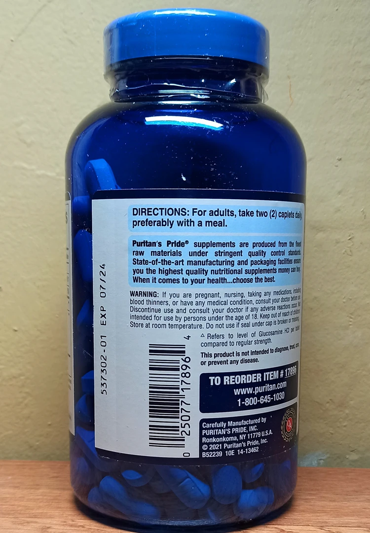 Glucosamine, Chondroitin & Msm 180 capsules Supports Joints to promote comfortable movement & Flexibility