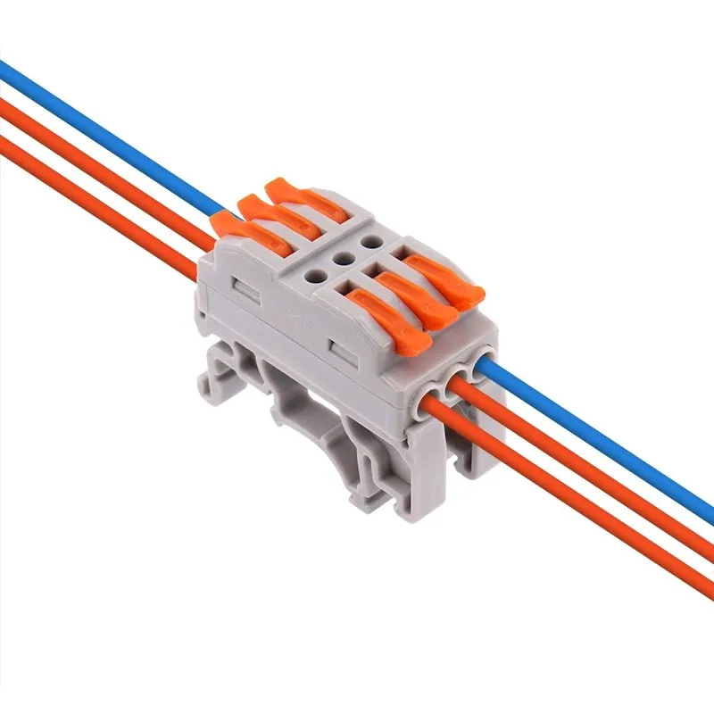 Conector de cable multi-in tipo Riel, bloque de terminales de conexión rápida tipo prensa, línea de distribución tipo enchufable
