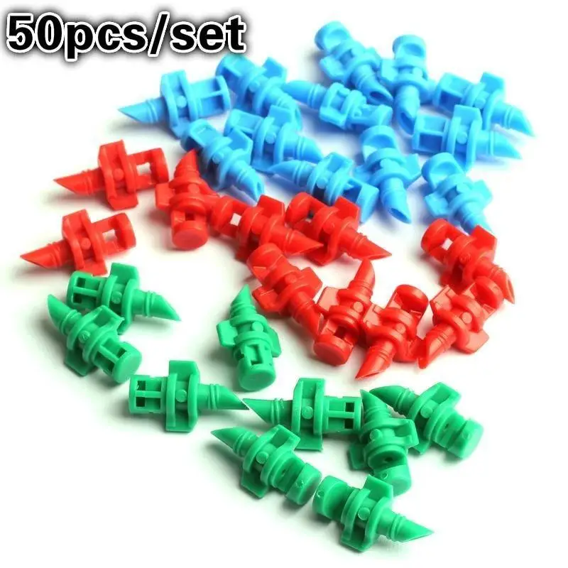 50pcs Lot 90 180 360 Degree Simple Refraction Sprinkler Nozzle Head High Quality Garden Fruit Tree Irrigation Misting Nozzle