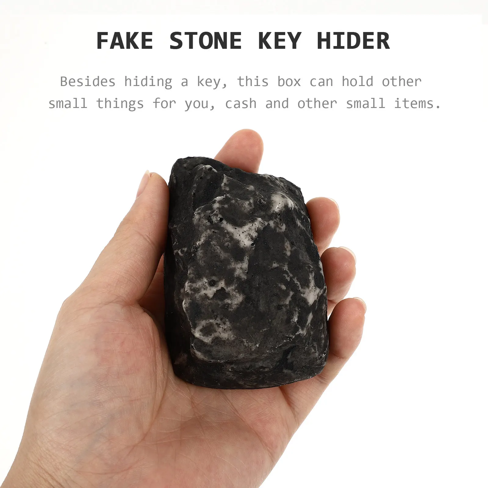 

Resin Fake Stone Key Hider Outdoor House Key Storage Box Discreet Yard Garden Hiding Spot for Spare Keys and Small Valuables