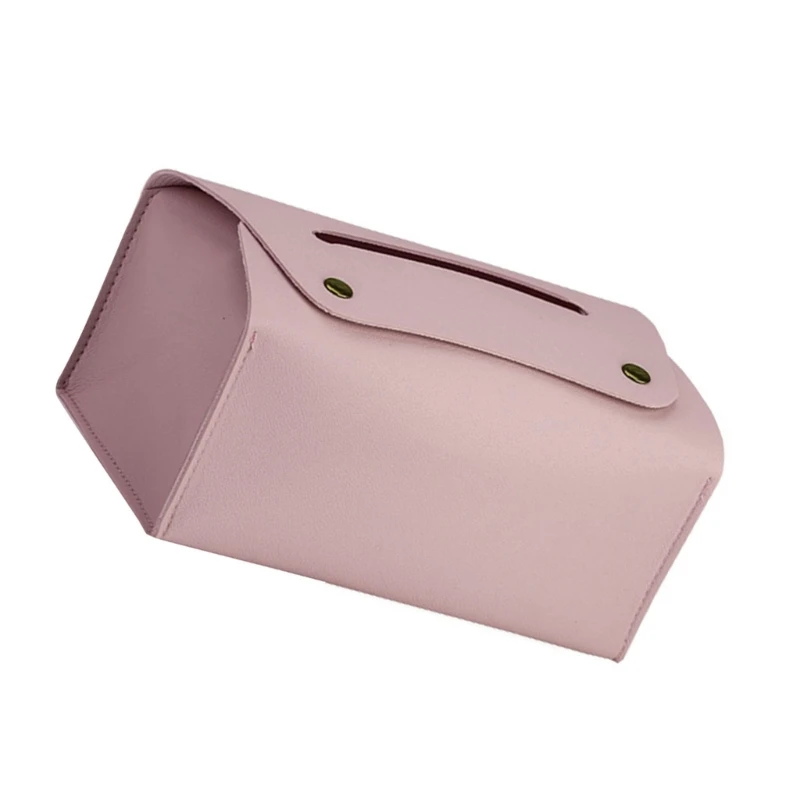 Paper Towel Container Elegant Rectangular Tissue Dispenser PU Leather Tissue Box