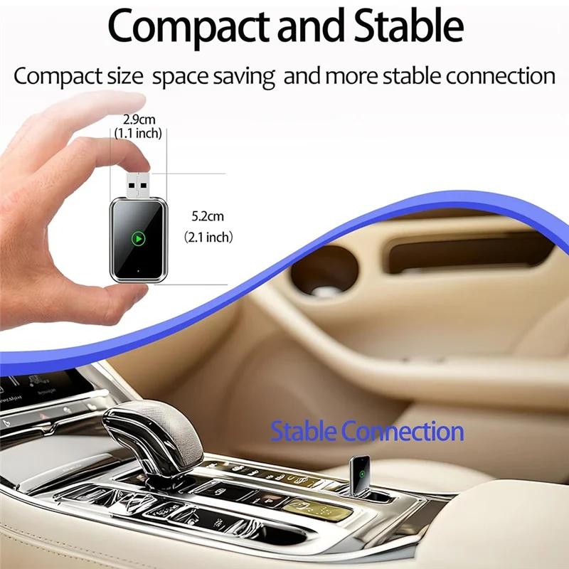 

Wireless Carplay Adapter Upgrade Wired To Carplay Wireless Adapter Fast Stable Connectionplug&Play Plug&Play