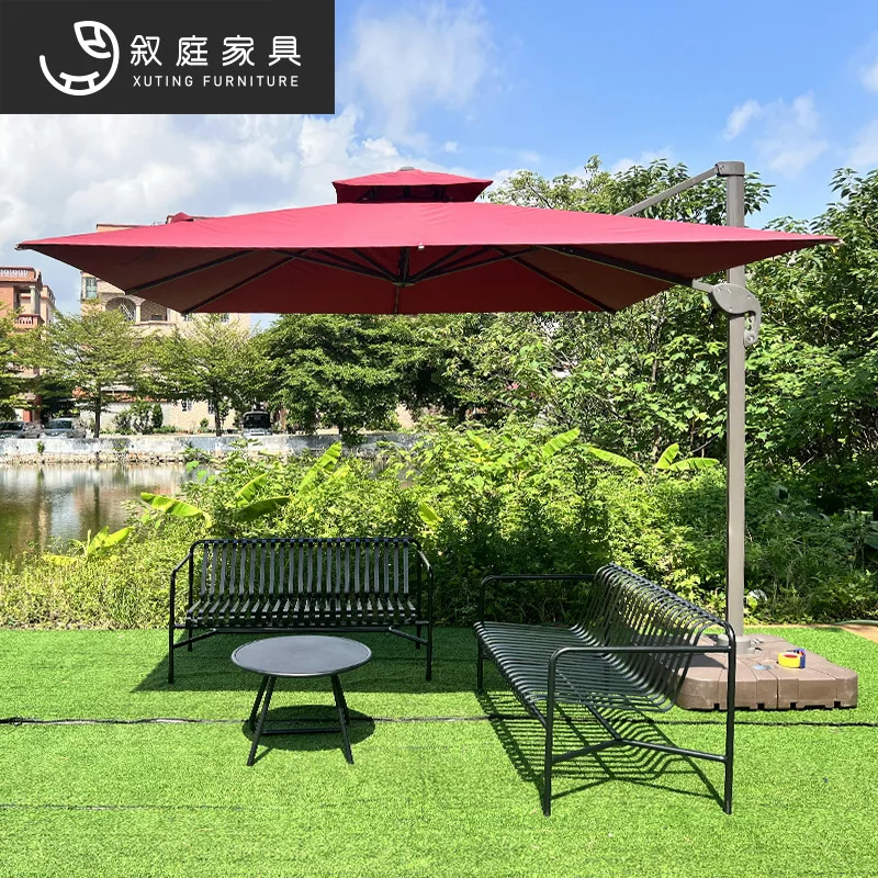 Park Chair Outdoor Bench Leisure Iron Art Community Double Seat Courtyard Outdoor Rooftop Garden Outside Swing Bench
