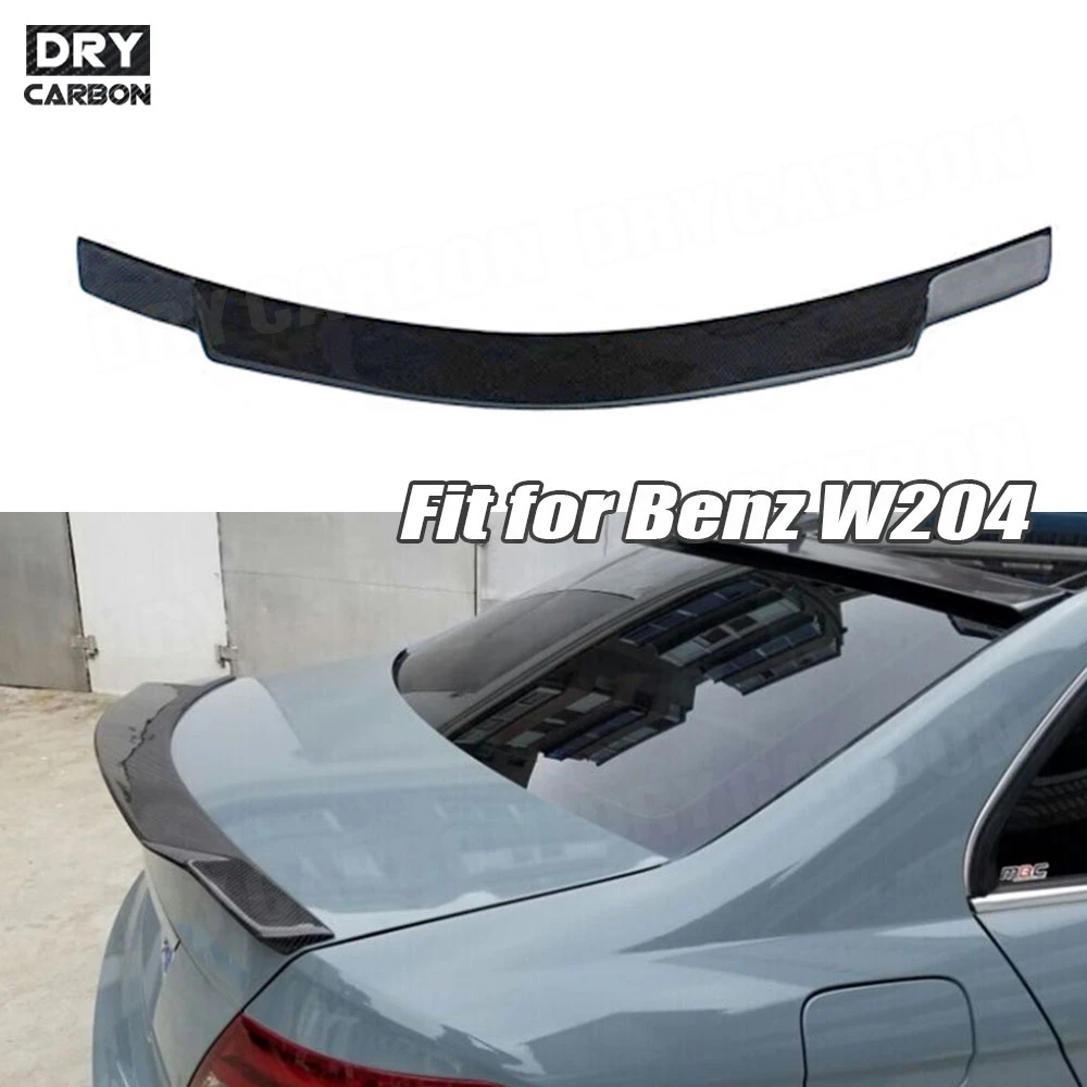 

Carbon Fiber Rear Boot Spoiler Trunk Trim Wings for Mercedes Benz C Class W204 C300 C63 AMG Sedan 2007-2014 FRP Black Body Kits